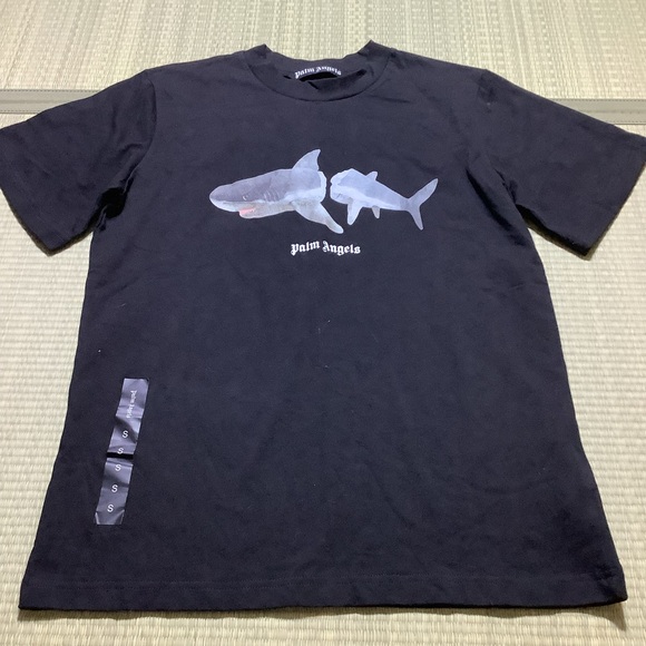 Palm Angels Black Shark Tee - Picture 1 of 10